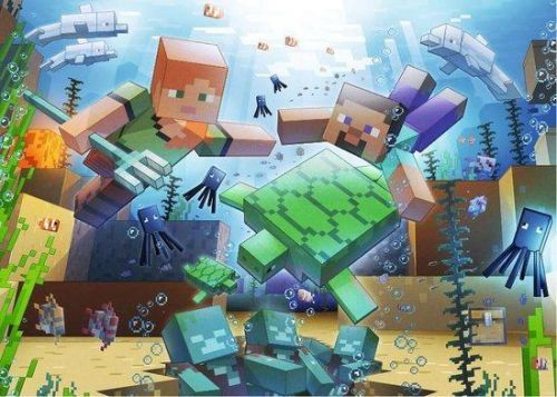 RAVENSBURGER Puzzle Minecraft 1000 dílků