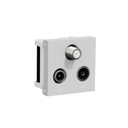 Schneider Electric Unica televizní zásuvka TV+R+SAT individuální aluminium NU345030