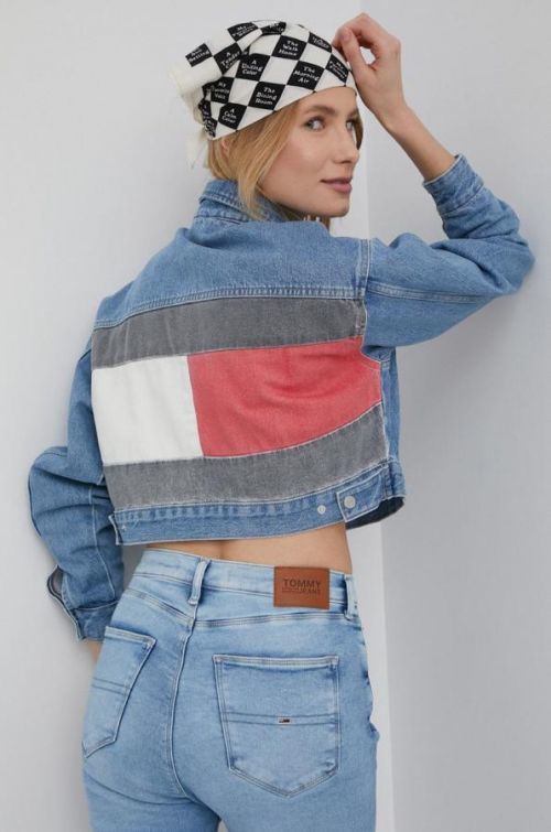 Džínová bunda Tommy Jeans Bf8032 dámská, přechodná, oversize