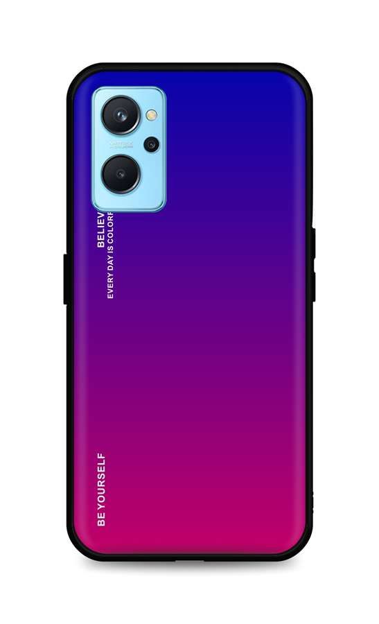 Kryt TopQ LUXURY Realme 9i pevný duhový fialový 71058