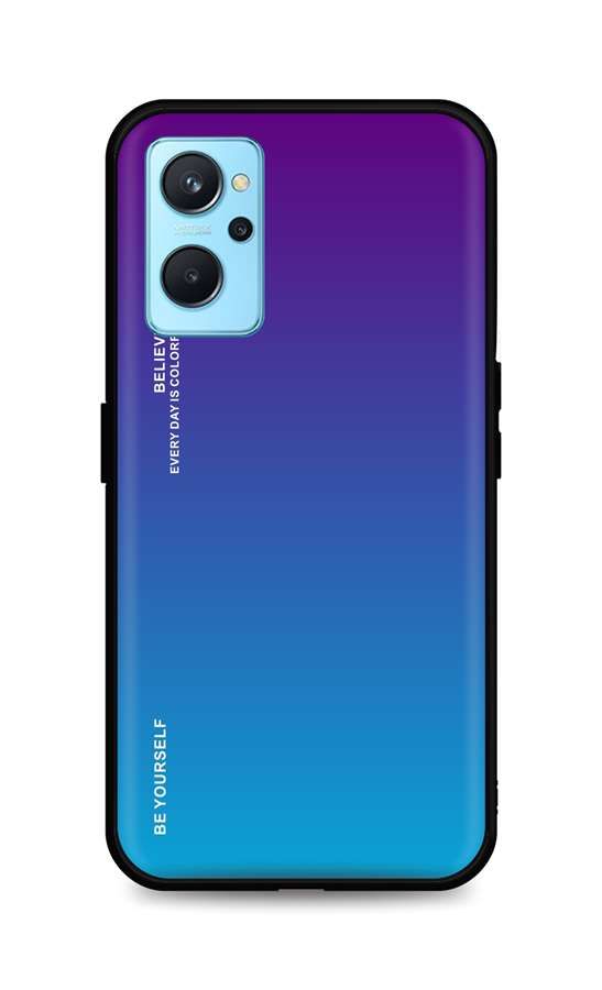 Kryt TopQ LUXURY Realme 9i pevný duhový purpurový 71057