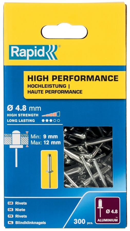 Nýty hliníkové Rapid High Performance 4,8×16 mm