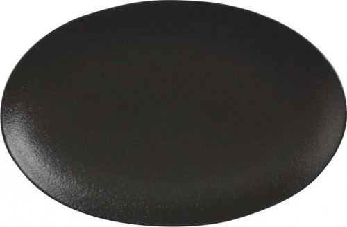 Černý keramický talíř Maxwell & Williams Caviar, 25 x 16 cm