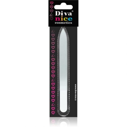 Diva & Nice Cosmetics Accessories skleněný pilník na nehty velký White