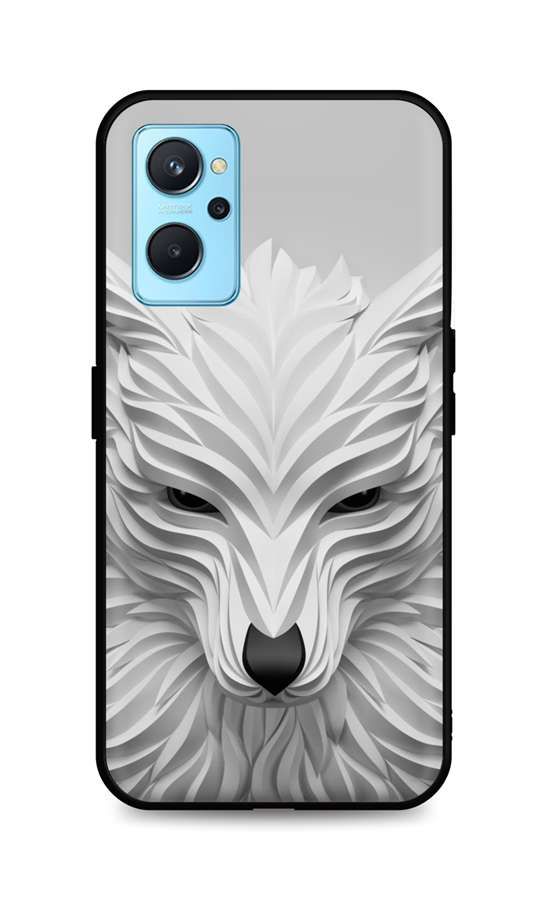 Kryt TopQ LUXURY Realme 9i pevný Bílý vlk 71102