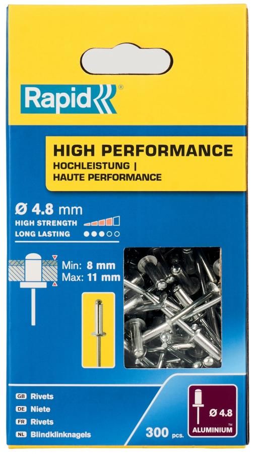 Nýty hliníkové Rapid High Performance 4,8×14 mm