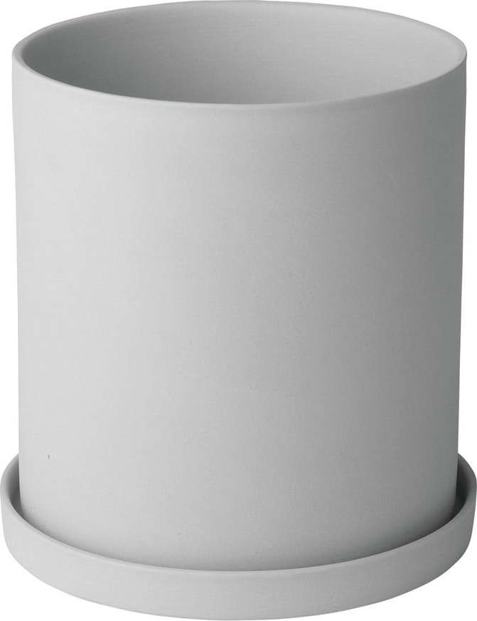 Šedý porcelánový květináč Blomus Nona