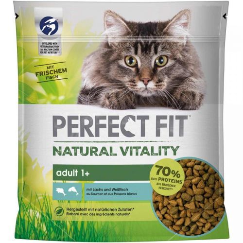 Perfect Fit Natural Vitality Adult 1+ losos a bílé ryby - 650 g