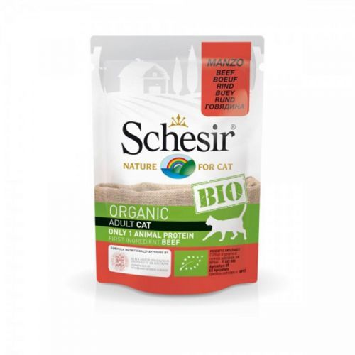 Schesir Bio Pouch 24 x 85 g - bio hovězí