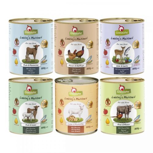 GranataPet oblíbené jídlo, variace chutí, 36 × 800 g