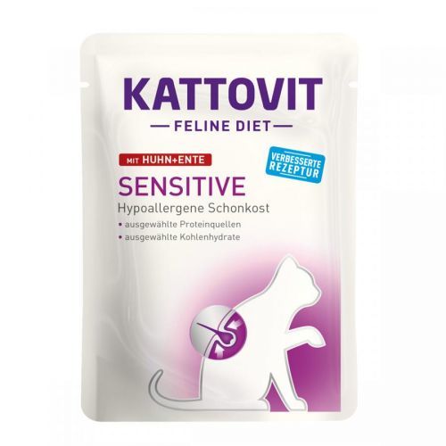 Kattovit Sensitive kuře a kachna 24× 85 g