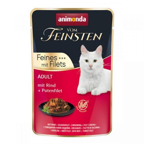 Animonda Vom Feinsten Adult Feine Filets hovězí a krůtí filety 18 × 85 g