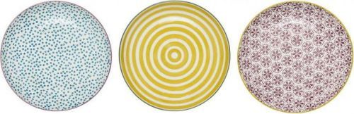 Sada 3 kameninových dezertních talířů Bloomingville Patrizia, ø 16 cm