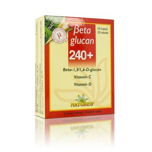 Natures Beta glucan 240+ 30 kapslí