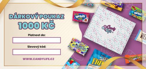 Candy Life Dárkový poukaz 1000 Kč - online