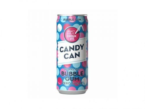 Candy Can Bubblegum sycená limonáda bez cukru s příchutí žvýkačky 330 ml