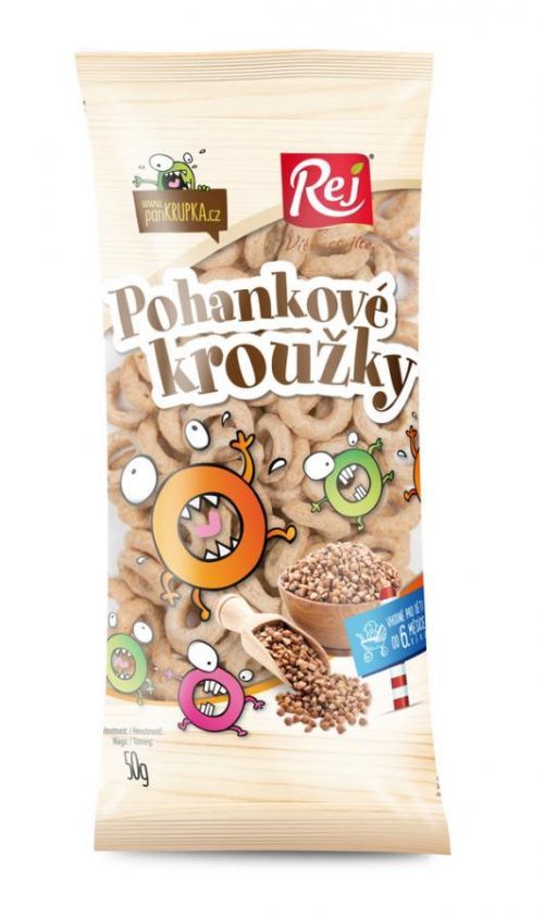 REJ Pohankové kroužky bez soli 50g