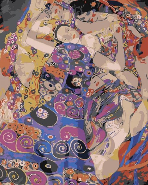 MALUJEŠ Malování podle čísel - VIRGIN (Gustav Klimt) Rozměr: 40x50 cm, Rámování: vypnuté plátno na rám