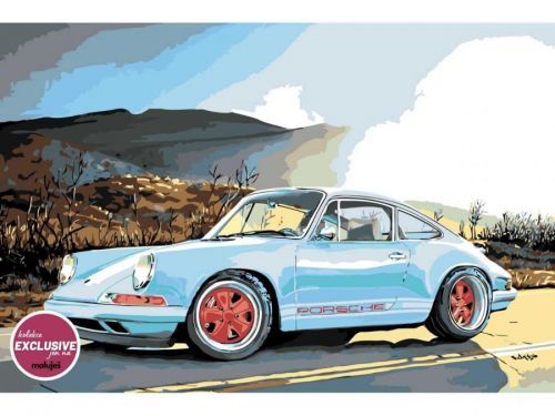 MALUJEŠ Malování podle čísel - KOLJA - PORSCHE Rozměr: 40x60 cm, Rámování: bez rámu a bez vypnutí plátna