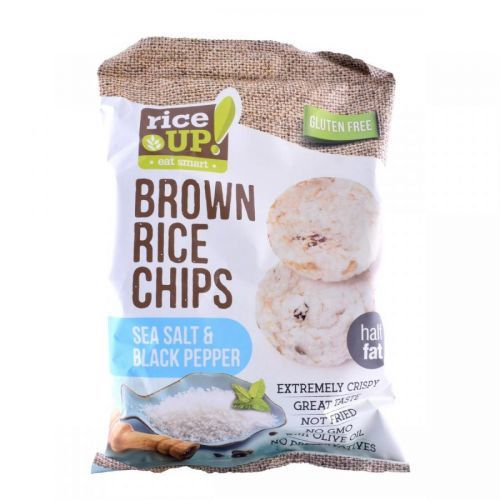 Rice UP Rýžové chipsy mořská sůl, pepř 60 G