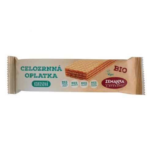 Biopekárna Zemanka s.r.o. Zemanka Bio celozrnná oplatka z jednozrnky kokosová 30 g