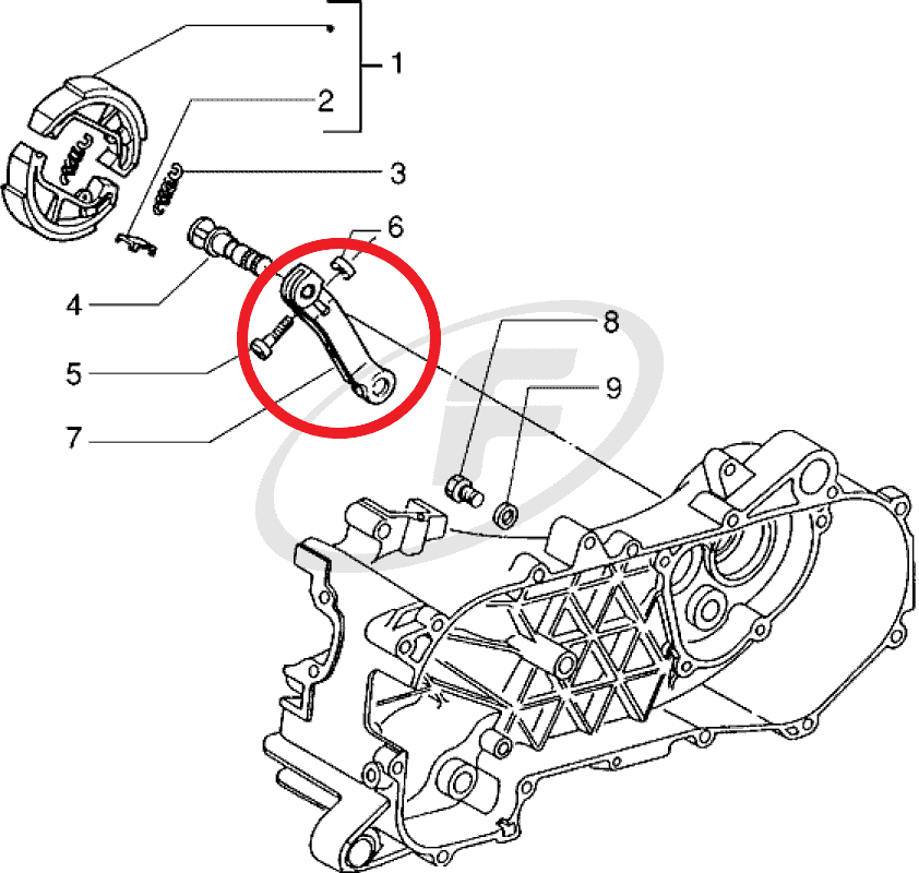 Táhlo zadní brzdy Piaggio PI-266610