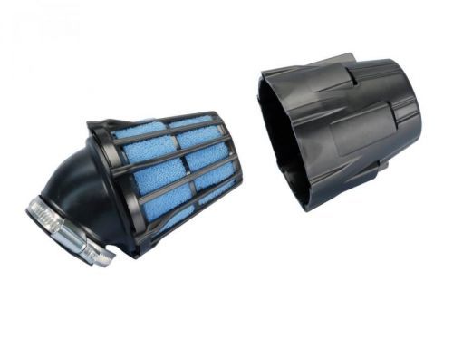 Vzduchový filtr Polini air box 42mm 30° černo-modrý 203.0092