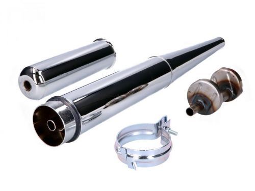 Diverse / Import Výfuk chromový 28mm s děrovanou vložkou, Simson S50, S51, S53, S70, S83, SR50, SR80, KR51/2 Schwalbe 41268