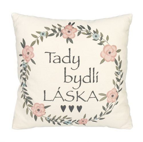 ALBI Plyšový polštář - Tady bydlí láska - Albi