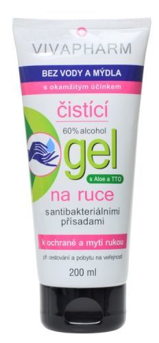 Antibakteriální čistící gel na ruce 200 ml tuba VIVAPHARM  200 ml