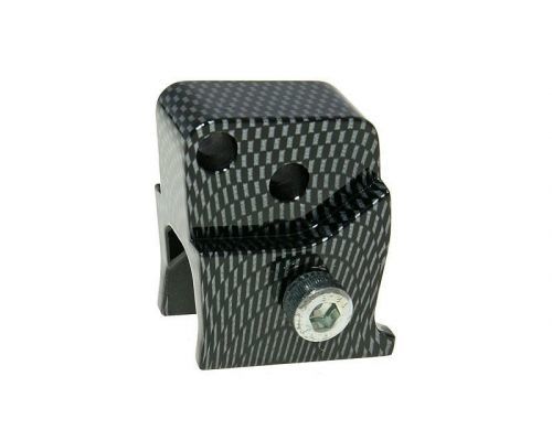 Vparts Podložka pod pružinu CNC 2 díry Carbon-Look, Peugeot horizontal VC21319