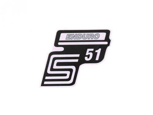 OEM Standard Samolepka S51 Enduro stříbrná, Simson S51 41974