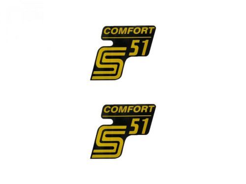 OEM Standard Samolepky S51 Comfort černo-žluté, Simson S51 42007