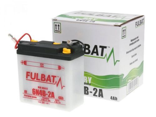 Baterie Fulbat 6V 6N4B-2A, včetně kyseliny FB550514