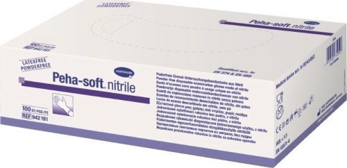 Rukavice nitrilové Peha-soft, 90ks, modrá, nepudrované Velikost: XL