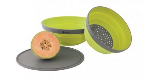 Outwell Collaps Bowl & Colander Set Lime Green