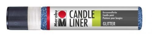 Marabu Candle Liner na svíčky - glitrový safírový 25 ml