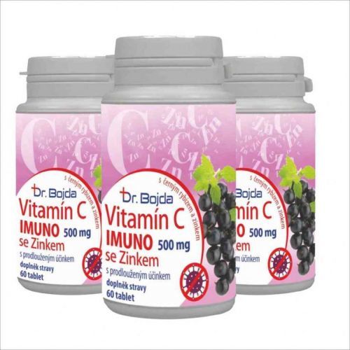 Vitamín C IMUNO TRIO 500mg + ZINEK 3x60tbl Dr. Bojda