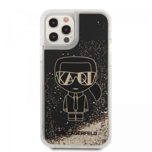 Zadní kryt Karl Lagerfeld Liquid Glitter Gatsby pro Apple iPhone 13 Pro Max, černá