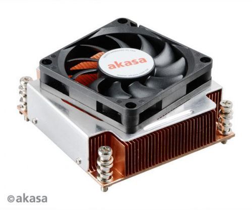 AKASA chladič CPU AK-CC6502BT01 pro Intel LGA 2011, měděné jádro, 70mm PWM ventilátor, pro 2U (AK-CC6502BP01)