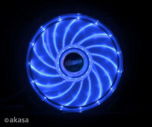 AKASA ventilátor Vegas 120x120x25mm, 1200RPM podsvícený, 15xLED, modrý (AK-FN091-BL)