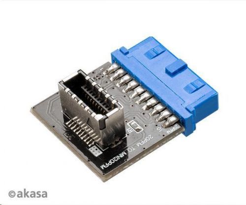 AKASA redukce AK-CBUB51-BK USB 3.0 19-pin MB header na USB 3.1 20-pin Key A connector (AK-CBUB51-BK)