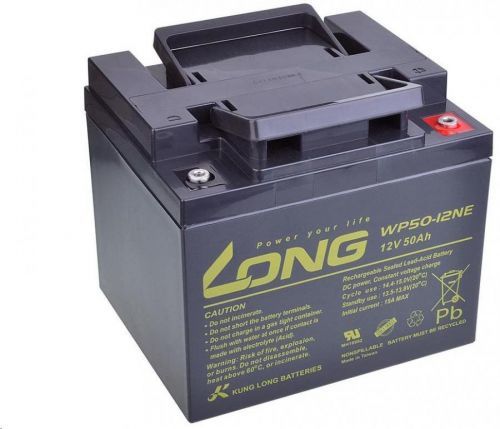 Long 12V 50Ah olověný akumulátor DeepCycle AGM M6 (WP50-12NE) (PBLO-12V050-F8AD)