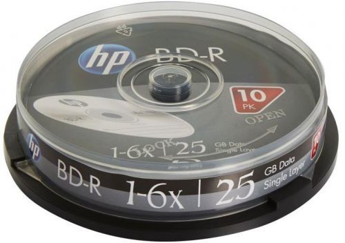 HP Blu-ray BD-R SL HP 25GB 6x 10-cake (69321)