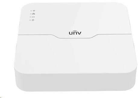 Uniview NVR, 4 kanály, 4xPoE(max.54W), H.265,1x HDD(max.6TB), propustnost 64/48Mbps, HDMI, VGA, 2x (NVR301-04LS3-P4)
