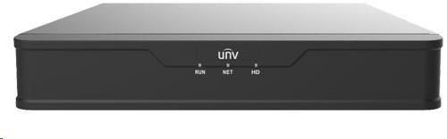Uniview NVR, 4 kanály, 4xPoE(max.54W), H.265,1x HDD(max.6TB), propustnost 64/48Mbps, HDMI, VGA, 2x (NVR301-04S3-P4)