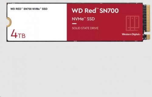 WD SSD 4TB WD Red SN700 NVMe M.2 PCIe Gen3 2280 (WDS400T1R0C)