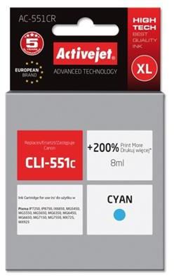 Action ActiveJet ink cartr. Canon CLI-551C premium with chip - 10 ml           AC-551CR (EXPACJACA0134)