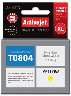 Action ActiveJet Ink cartridge Eps T0804 R265/R360/RX560 Yellow - 12 ml     AE-804 (EXPACJAEP0111)