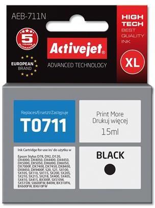 Action ActiveJet Ink cartridge Eps T0711 D78/DX6000/DX6050 Black - 15 ml     AEB-711 (EXPACJAEP0104)